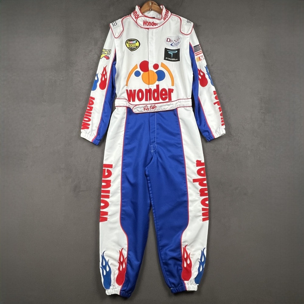 Ricky Bobby Racing Suit Unisex Small White Wonder Bread Talladega Costume